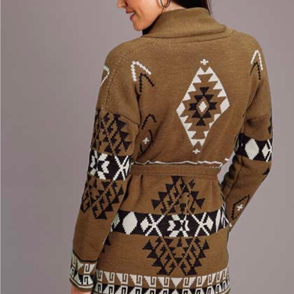 Stetson Womens Santa Fe Belted Sweater - Picture 2 of 6